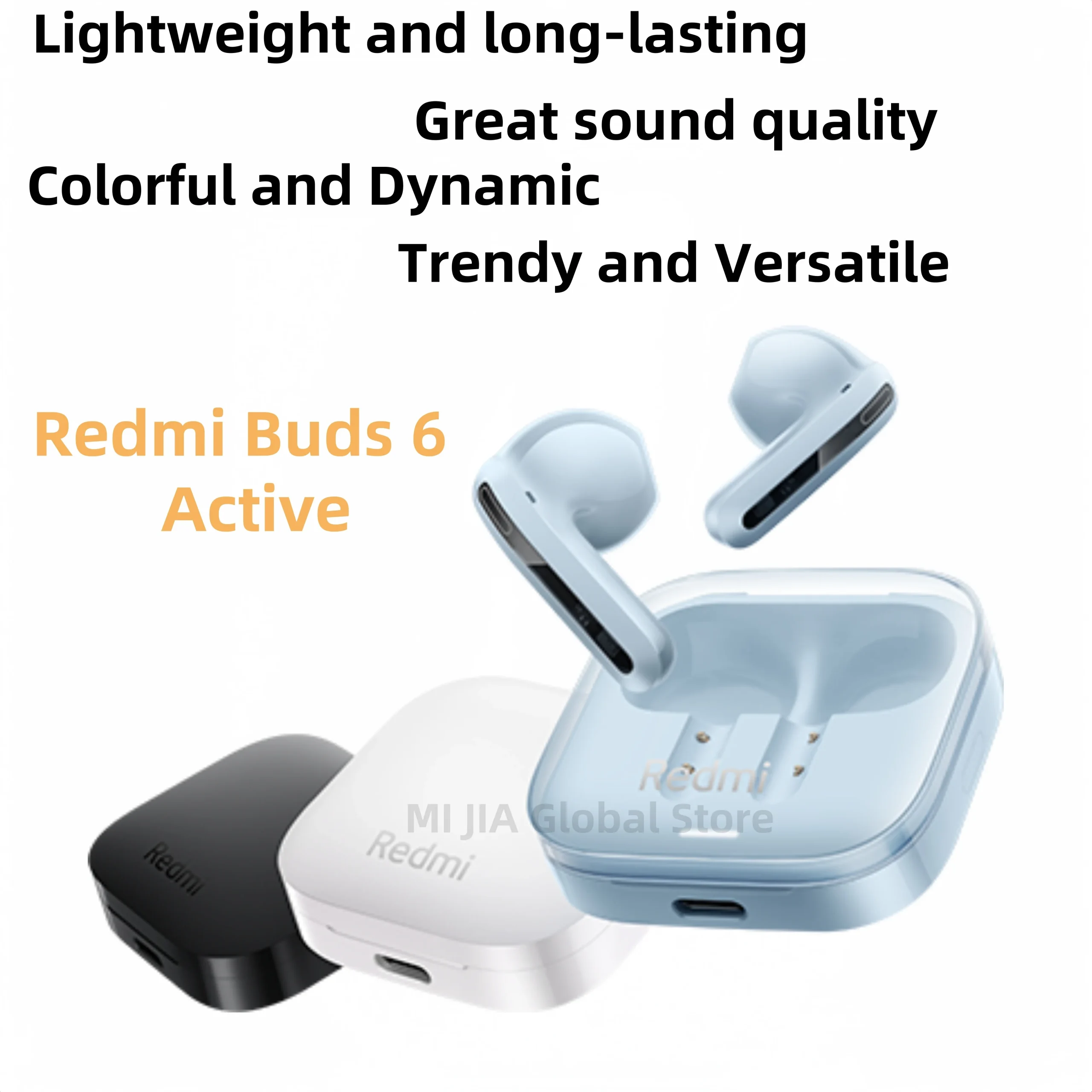 NEW Xiaomi Redmi Buds 6 Active TWS Bluetooth Earphone 30h Long Battery Life 5 Tuning Modes BT 5.4 Wireless Headphone Headset
